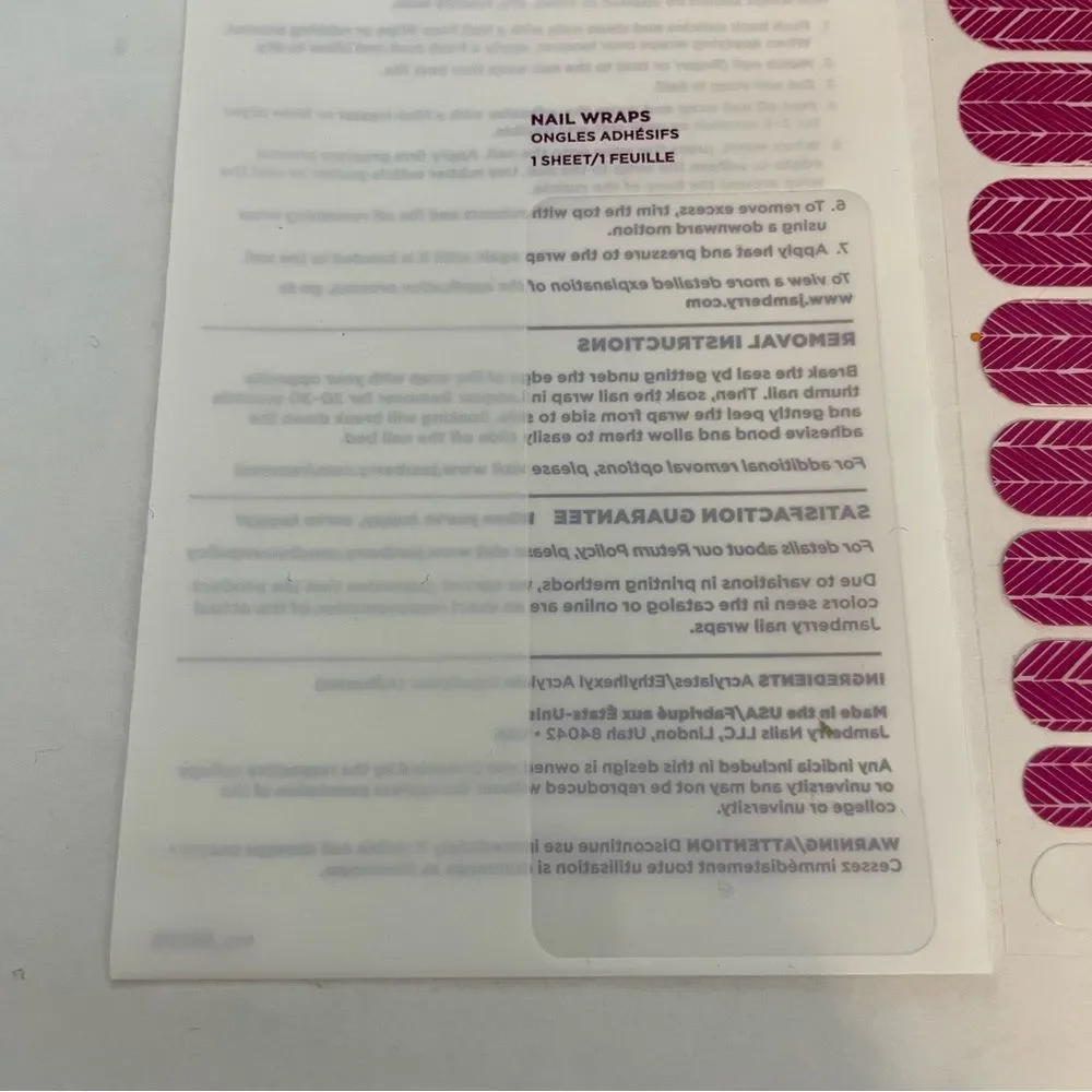 Jamberry Spearhead Full Sheet Nail Wraps 11K7